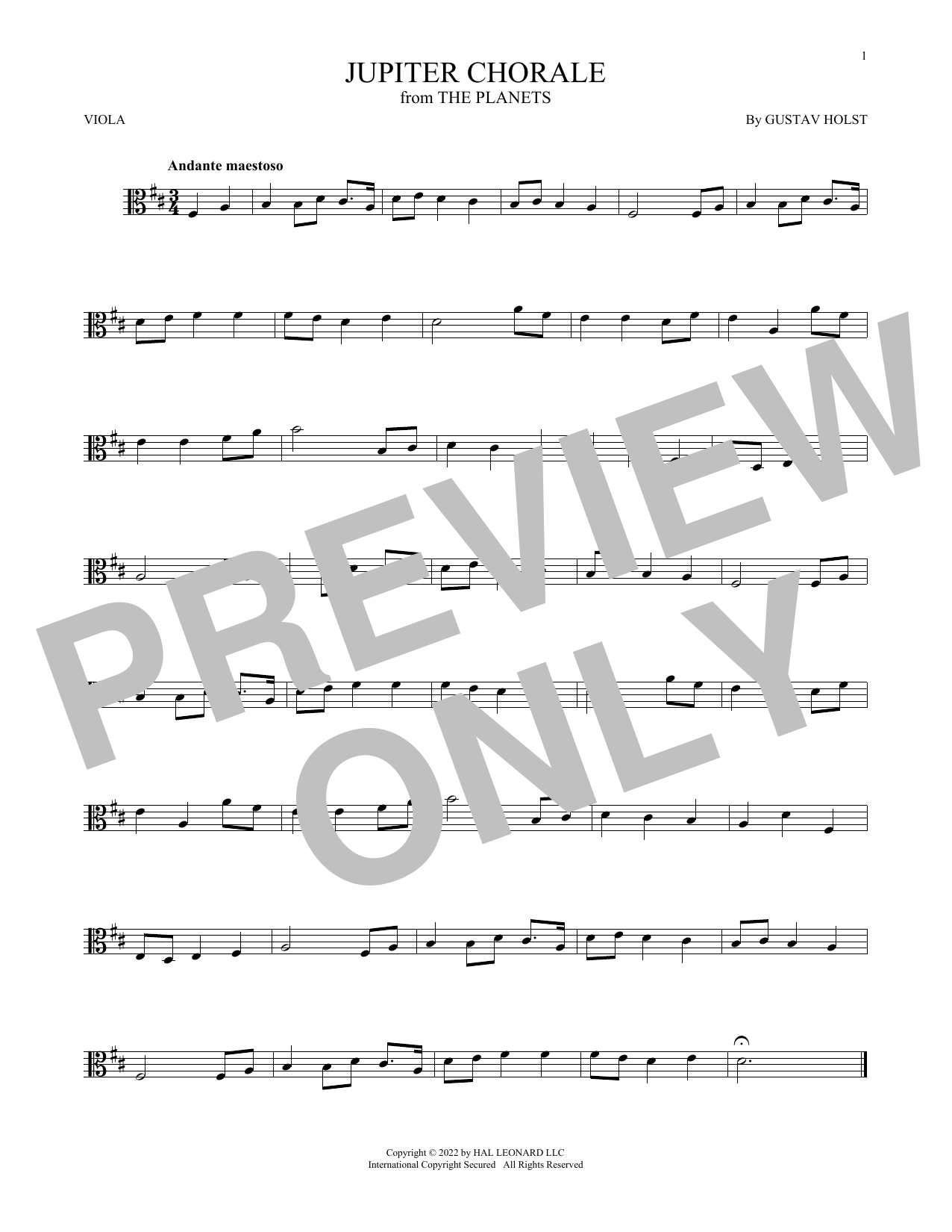 Product gallery: Page 1 of 1 Jupiter (from The Planets, Op. 32), Gustav Holst