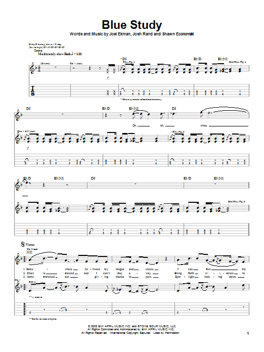Produktgalerie: Seite 1 von 1 Blue Study, Stone Sour, Gitarre