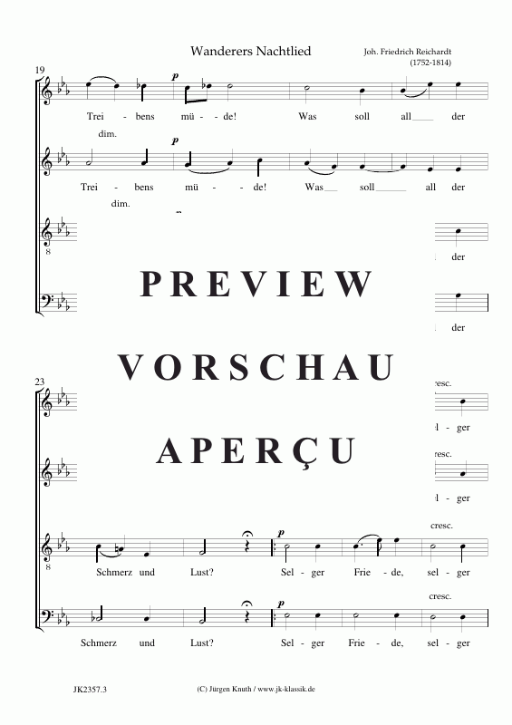 Produktgalerie: Seite 4 von 5 Wanderers Nachtlied (Der du von dem Himmel bist), , Gemischter Chor