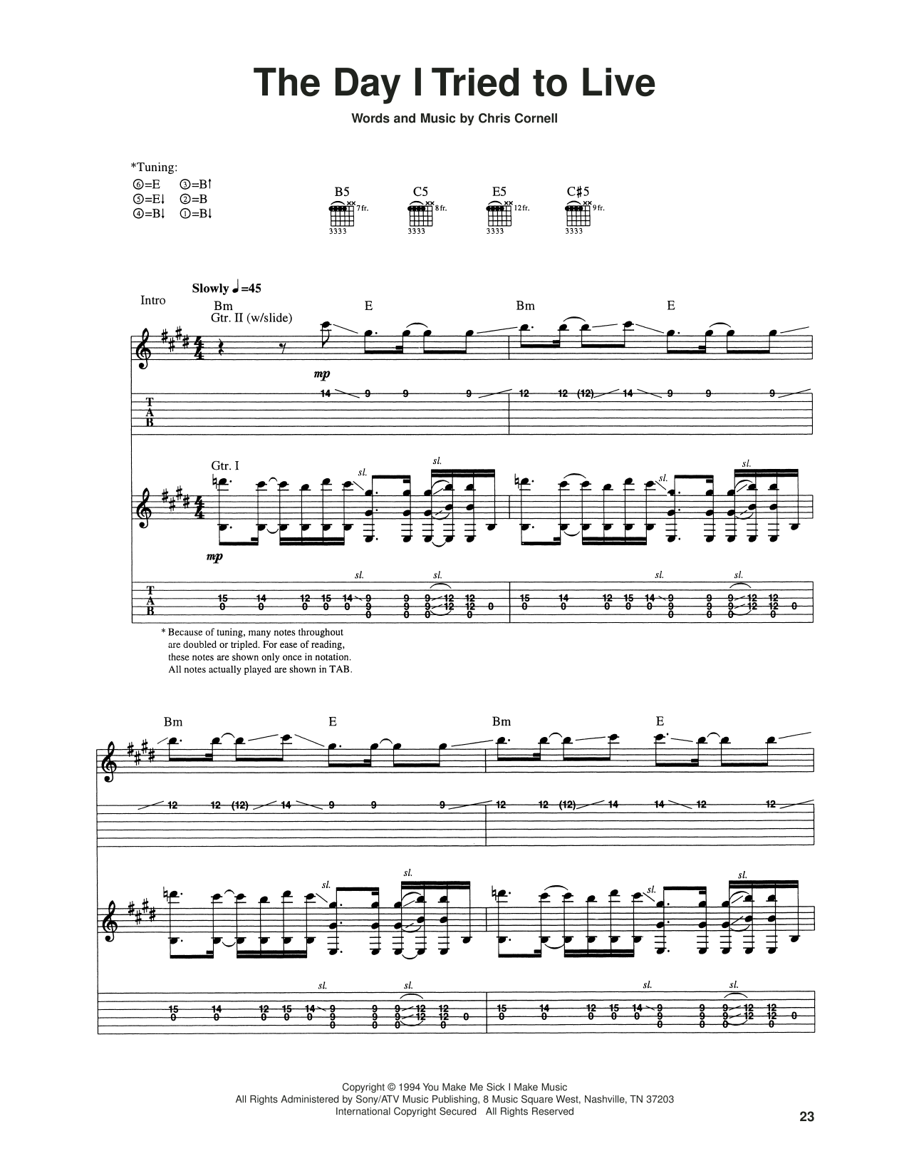 Produktgalerie: Seite 1 von 1 The Day I Tried To Live, Soundgarden, Gitarre