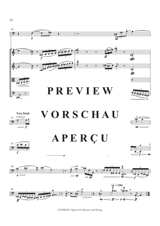 Product gallery: Page 15 of 21 Quintett für Fagott und Streicher, , 