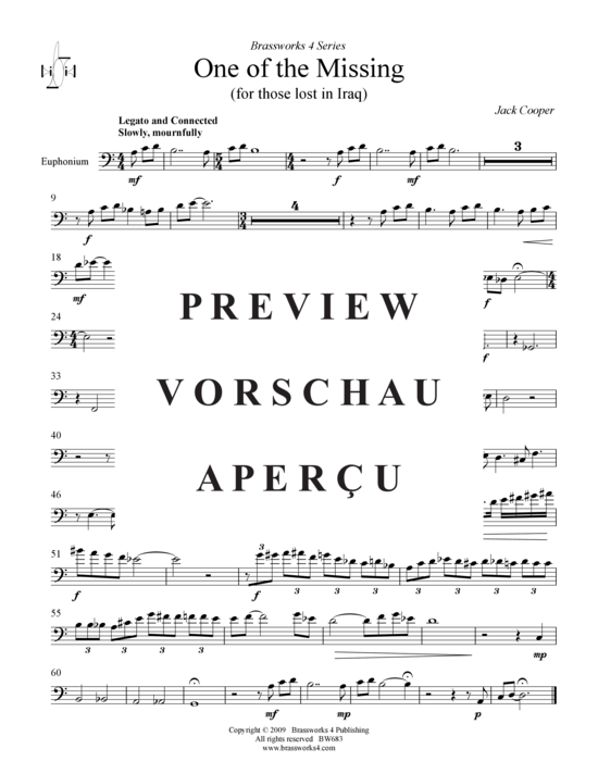 Product gallery: Page 5 of 6 One of the Missing , , (baritone pos + piano)