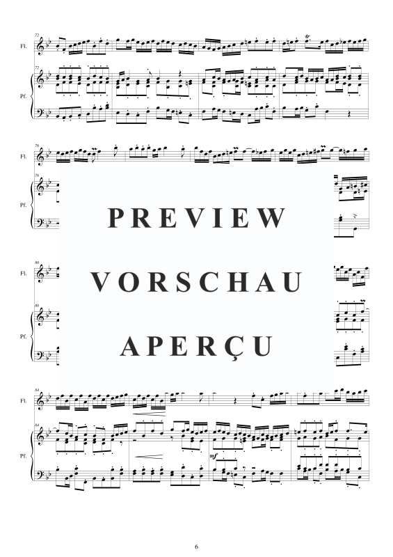 Produktgalerie: Seite 7 von 11 Flute Concerto No.1 in B-Dur Op.5, , Querflöte Solo und Klavier/Cembalo