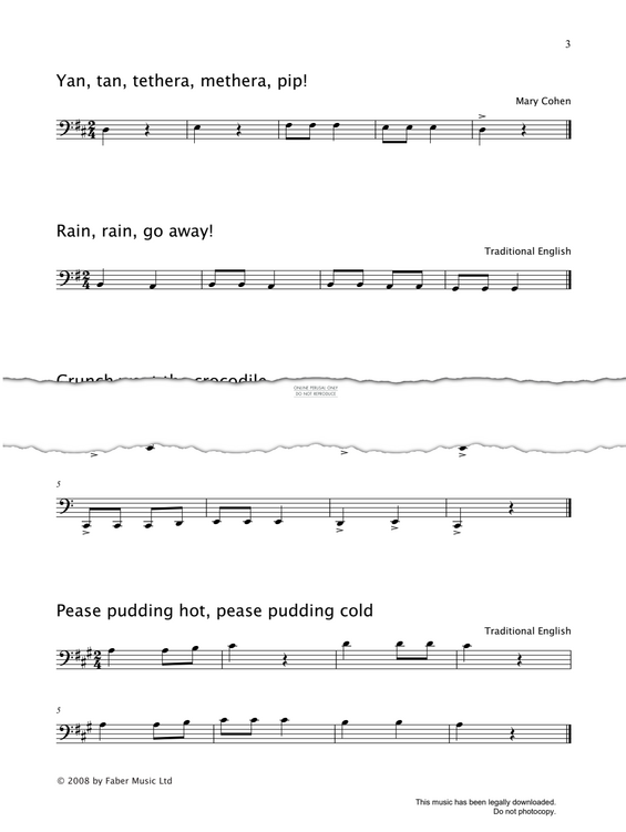 Produktgalerie: Seite 1 von 1 Rain, Rain Go Away, English Traditional, Violoncello