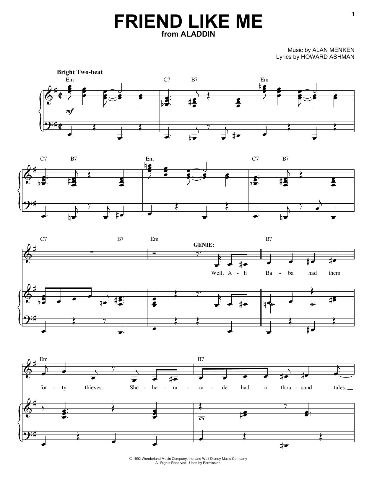 Produktbild zu: Friend Like Me (from Aladdin)