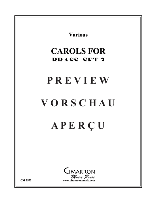 Produktgalerie: Seite 2 von 21 Carols for Brass, Set. 3 , , (Blechbläserquintett)