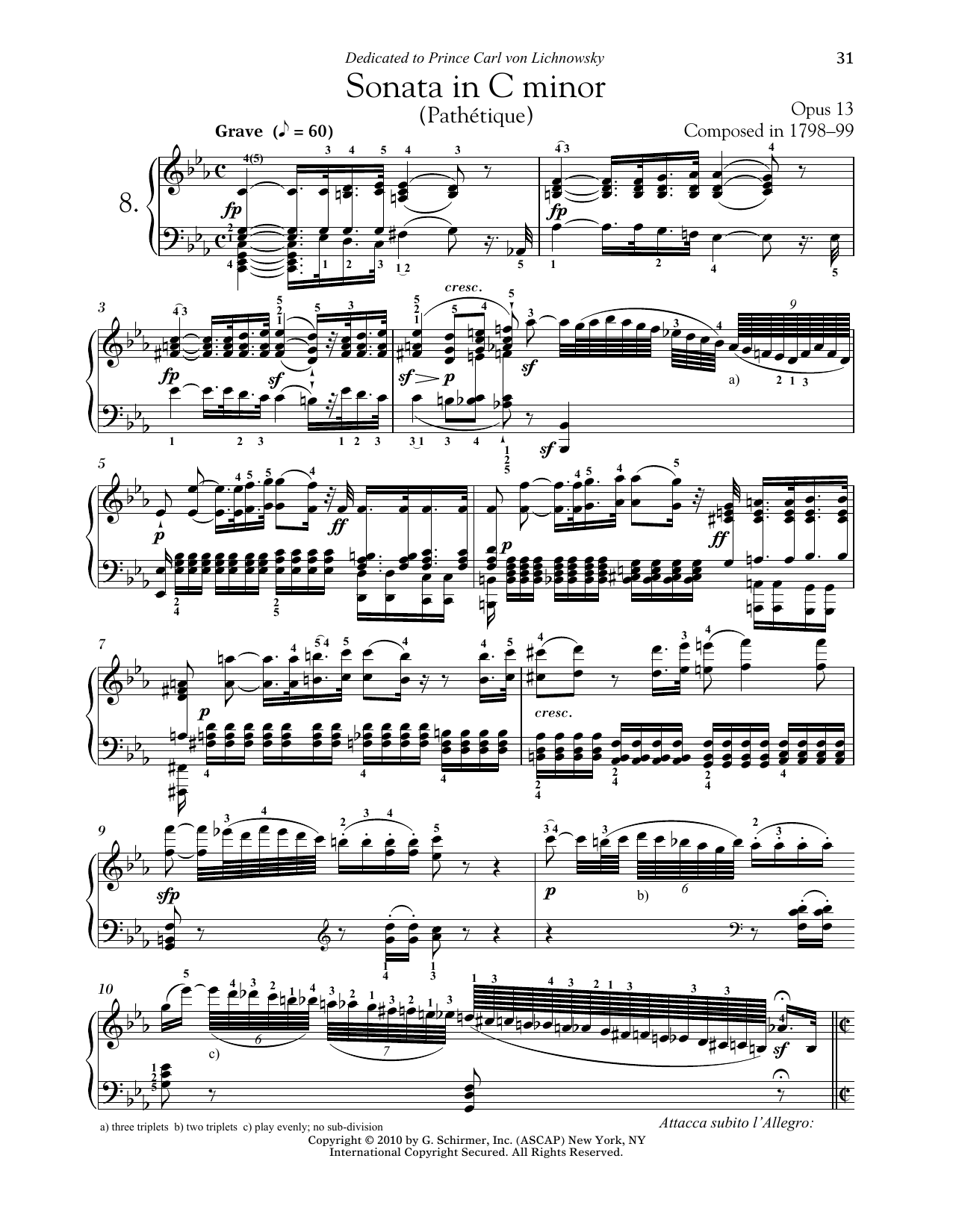 Product gallery: Page 1 of 1 Piano Sonata No. 8 In C Minor, Op. 13 "Pathetique", Ludwig Van Beethoven