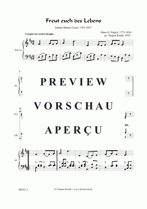 Produktgalerie: Seite 2 von 9 Freut euch des Lebens, , Gesang 4-stimmig SATB + Klavier