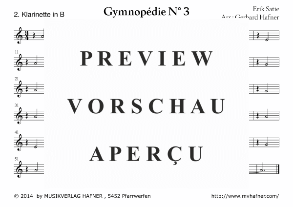 Product gallery: Page 11 of 11 Gymnopedie No. 3, , (large wind orchestra)