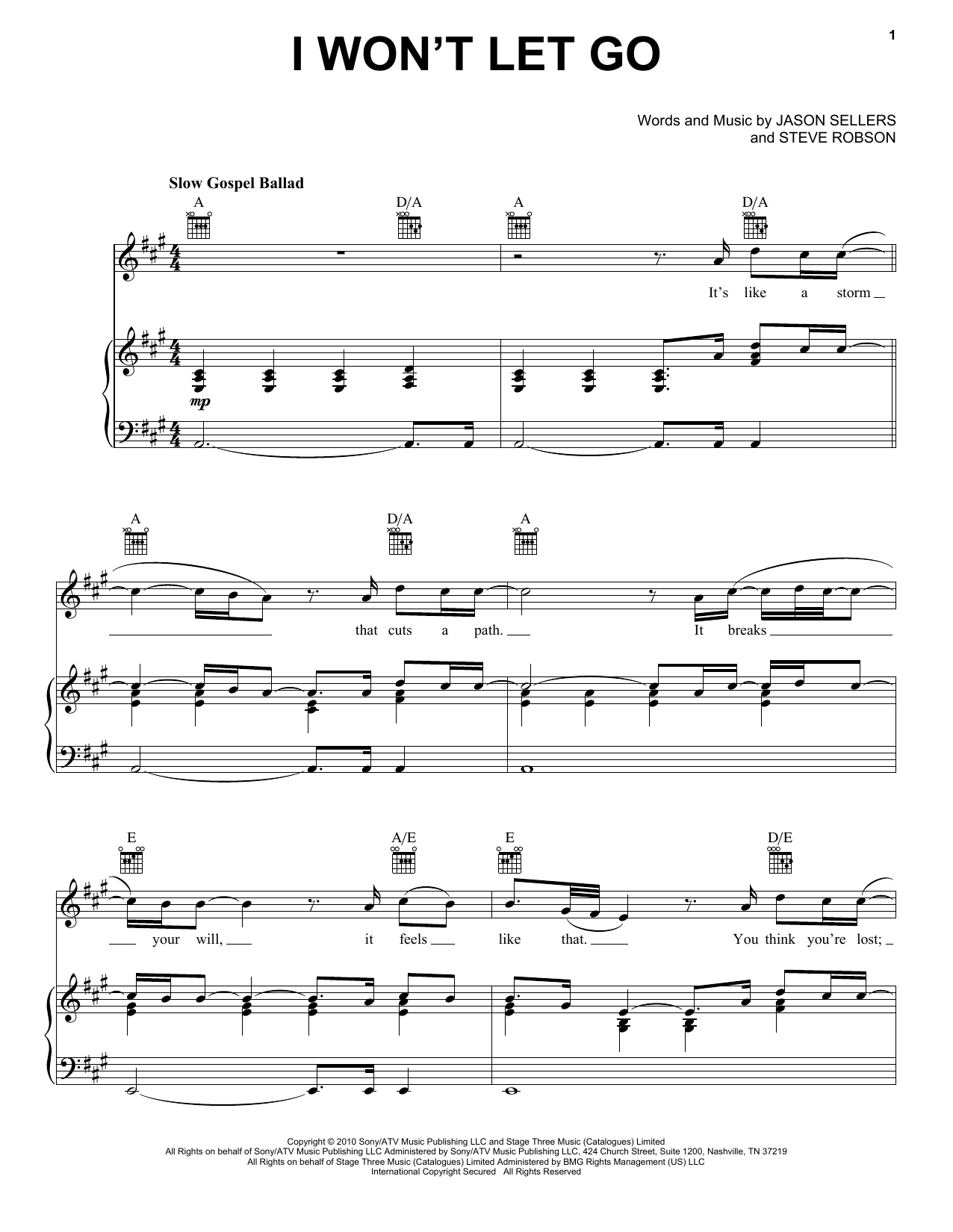 Produktgalerie: Seite 1 von 1 I Won't Let Go, Rascal Flatts, Gesang, Gitarre, Klavier