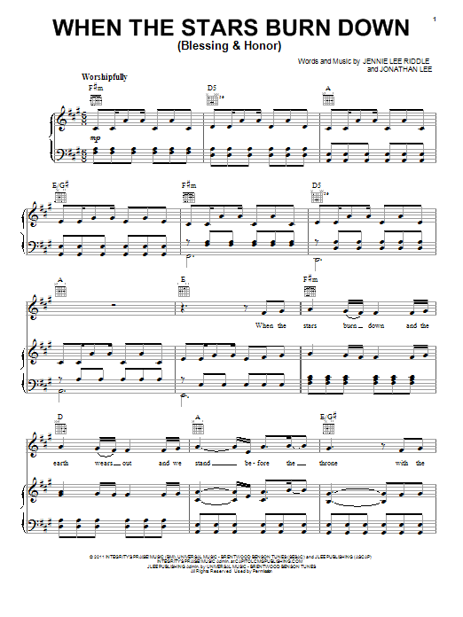 Produktbild zu: When The Stars Burn Down (Blessing And Honor)