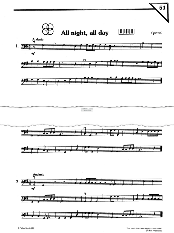Produktgalerie: Seite 1 von 1 All Night All Day, Spiritual, Kontrabass