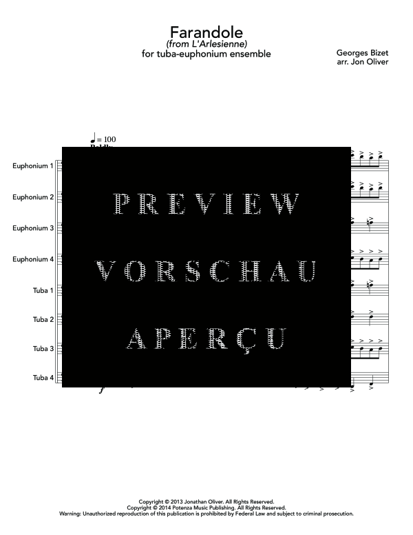 Produktgalerie: Seite 5 von 11 Farandole, , (Tuba Ensemble EEEETTTT)