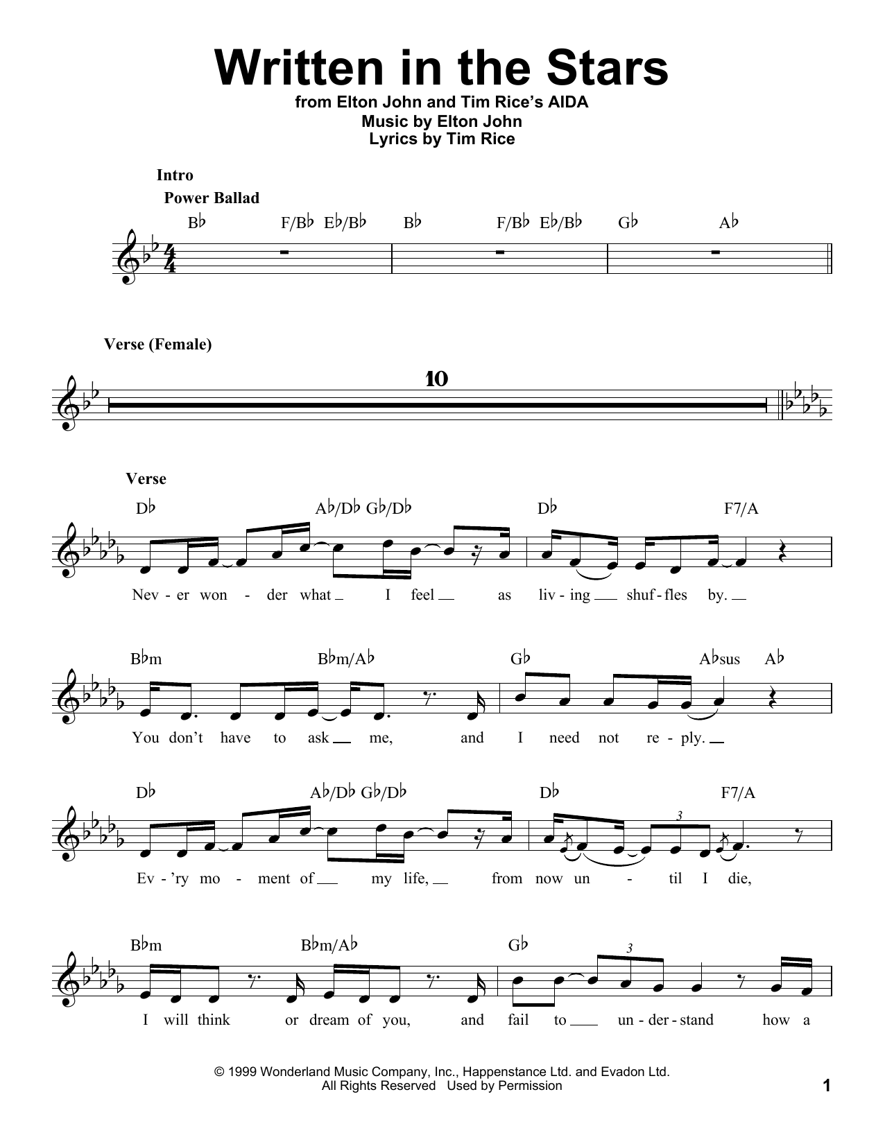 Produktbild zu: Written In The Stars (from Aida)