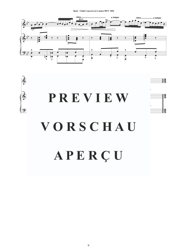 Produktgalerie: Seite 10 von 11 Violinkonzert in G-Moll BWV 1056, , Violine und Klavier
