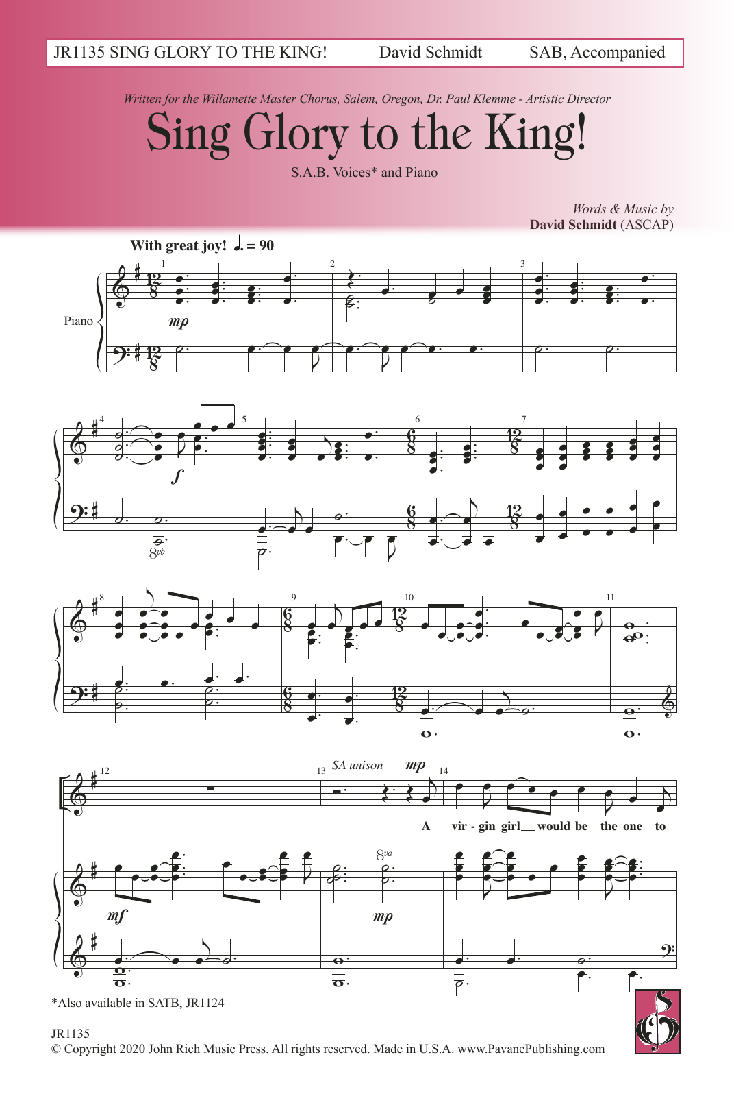 Produktbild zu: Sing Glory To The King