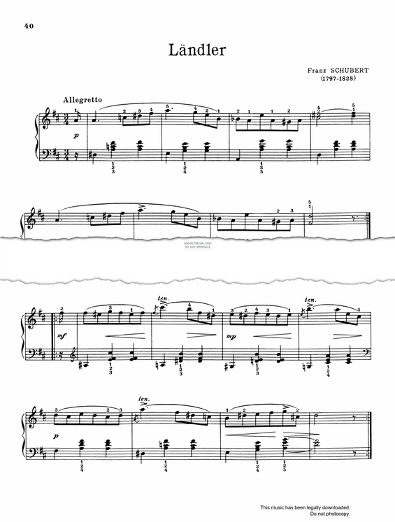 Produktgalerie: Seite 1 von 1 Ländler, Franz Schubert, Klavier
