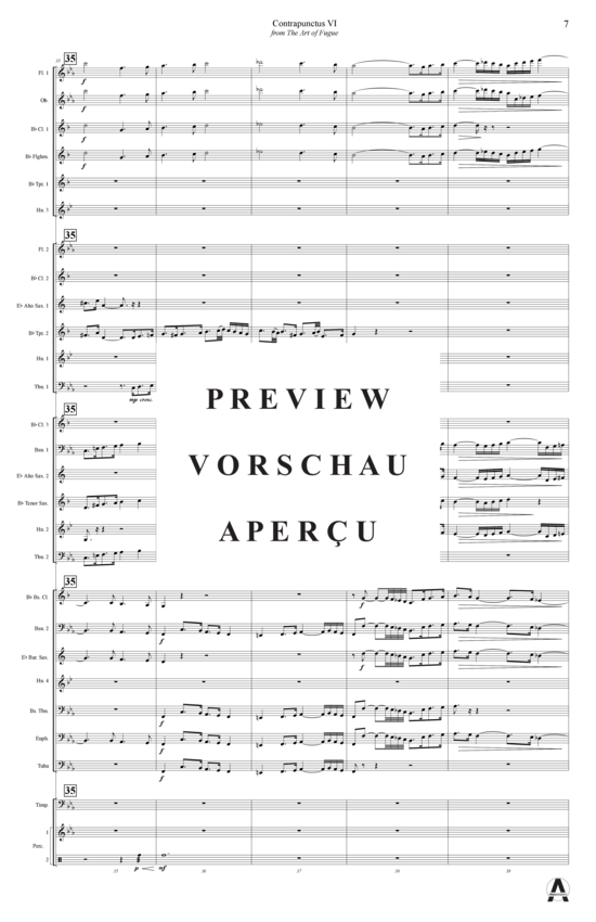 Produktgalerie: Seite 10 von 18 Contrapunctus 6 aus Kunst der Fuge , , (Concert Band)