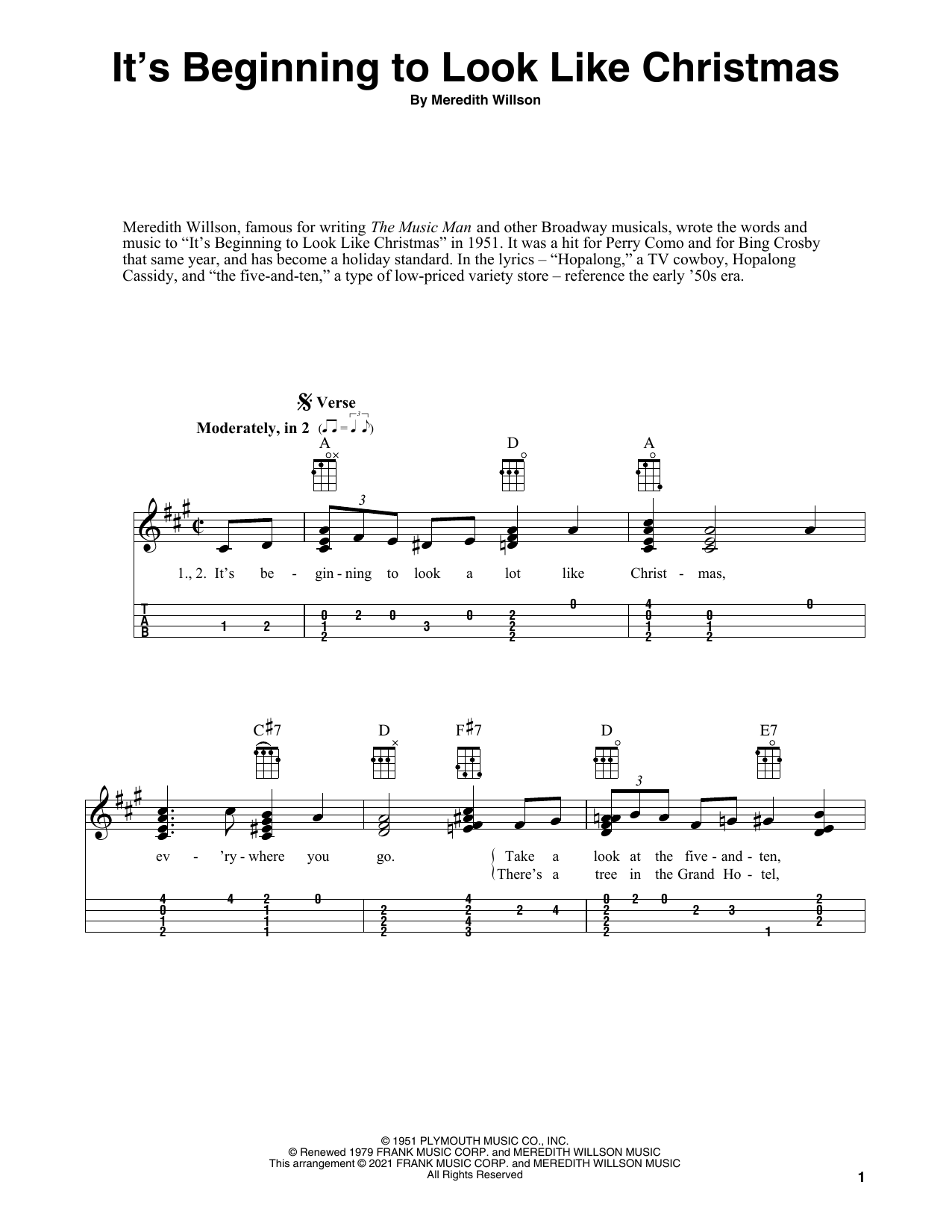 Product gallery: Page 1 of 1 It's Beginning To Look Like Christmas (arr. Fred Sokolow), Meredith Willson