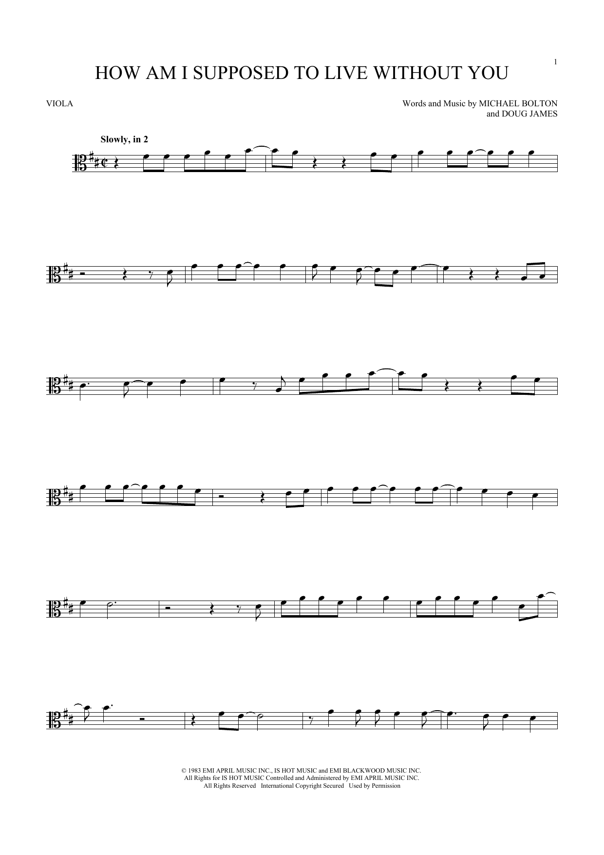 Product gallery: Page 1 of 1 How Am I Supposed To Live Without You, Michael Bolton
