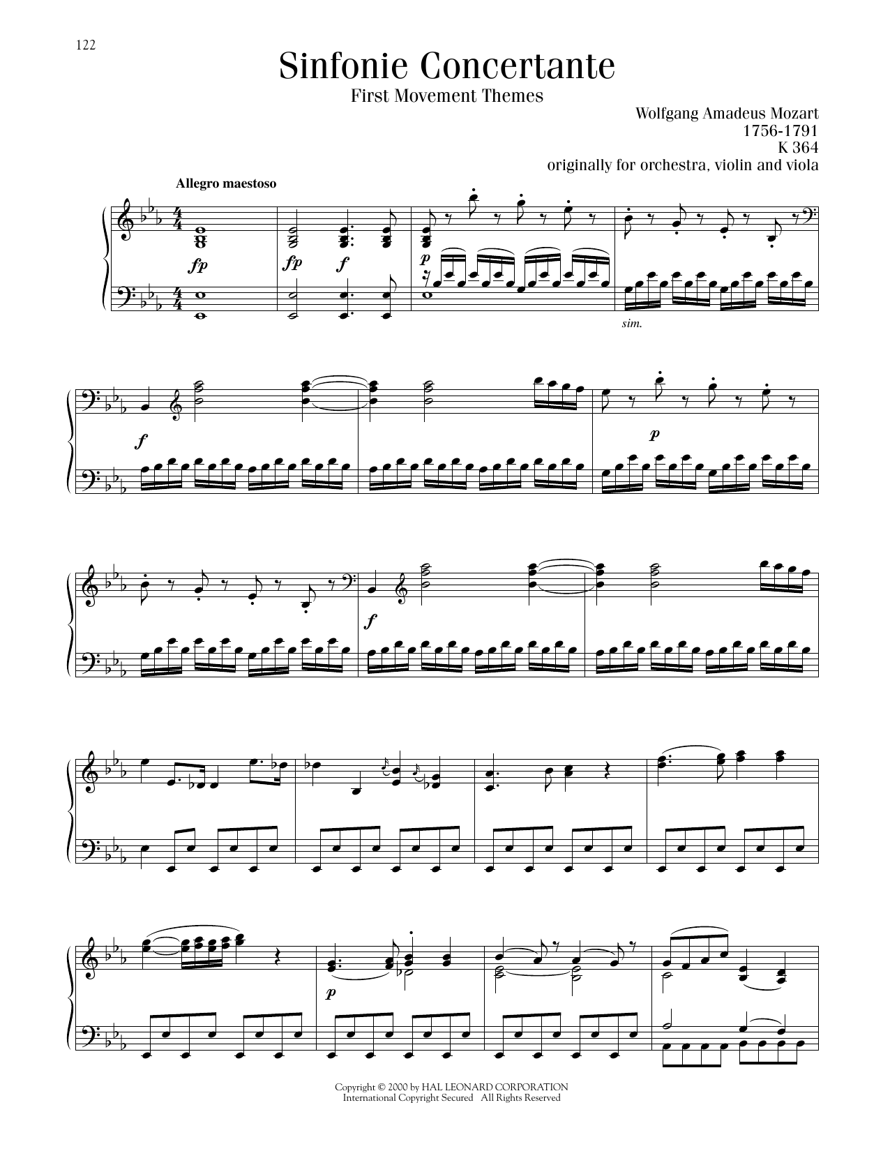 Produktbild zu: Sinfonie Concertante, First Movement Themes