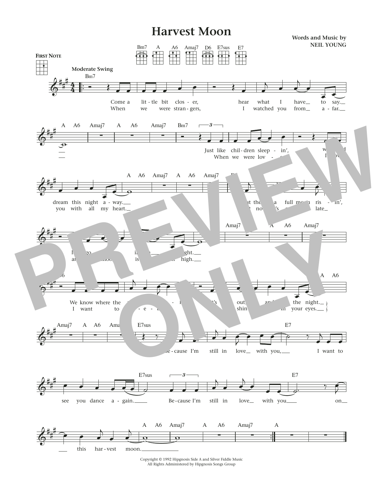 Product gallery: Page 1 of 1 Harvest Moon (from The Daily Ukulele) (arr. Jim Beloff), Neil Young