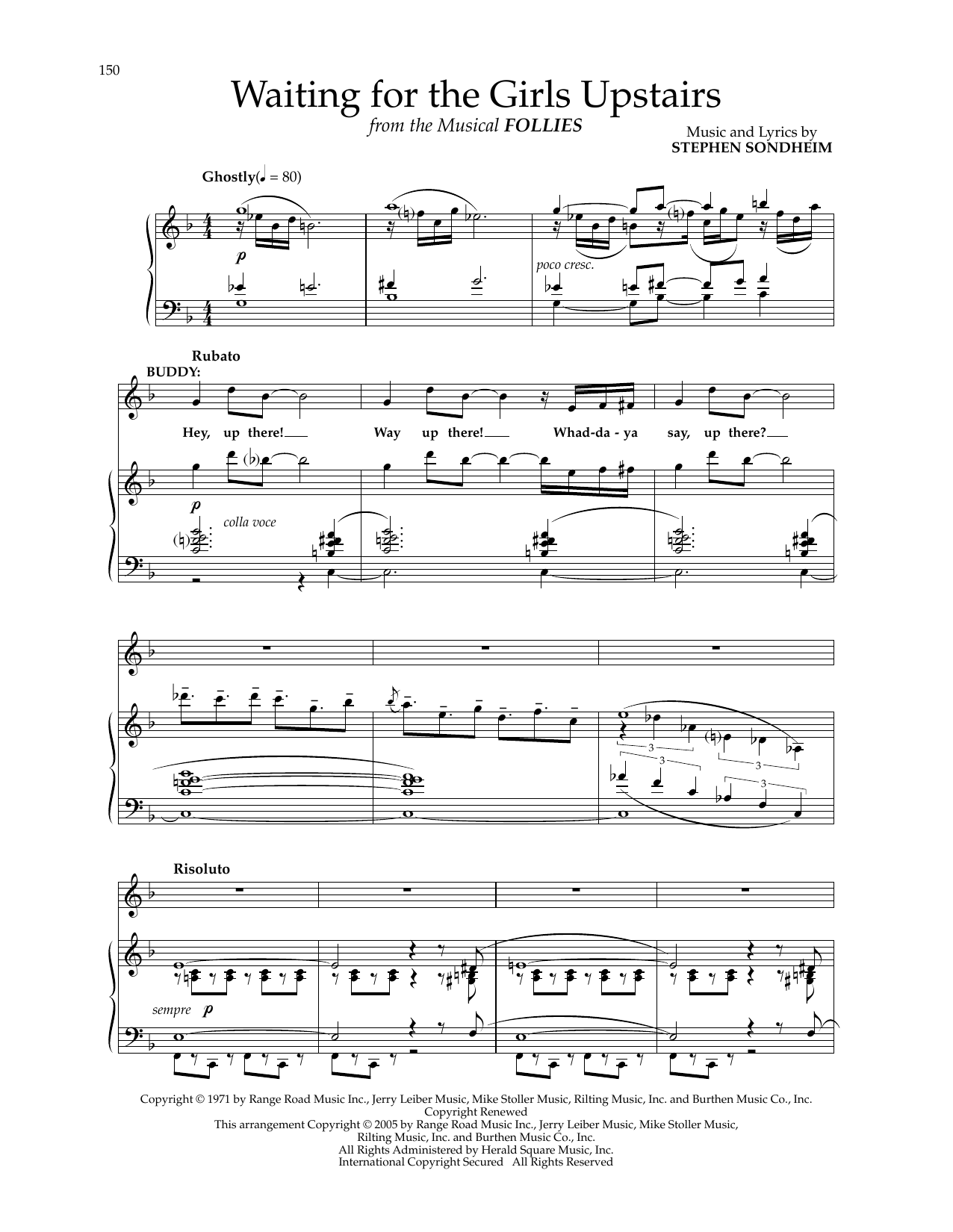 Produktbild zu: Waiting For The Girls Upstairs (from Follies)