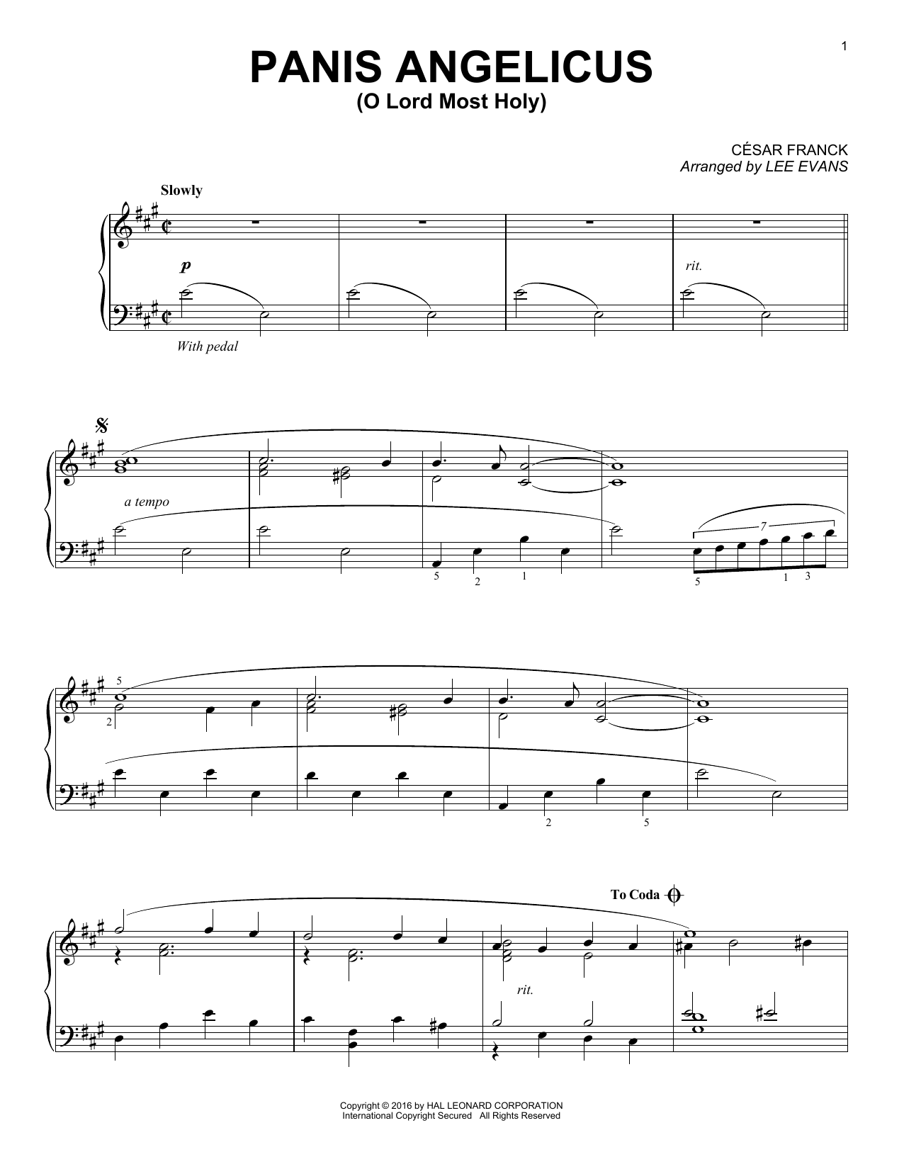 Produktbild zu: Panis Angelicus (O Lord Most Holy)
