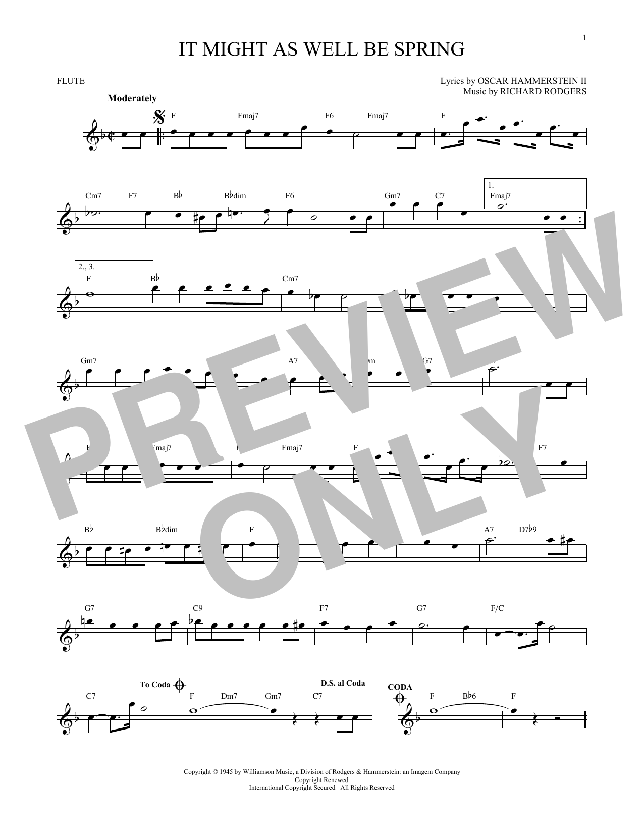 Product gallery: Page 1 of 1 It Might As Well Be Spring, Rodgers & Hammerstein