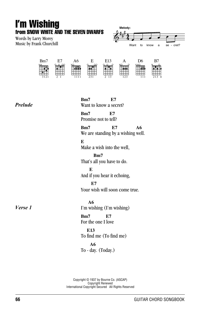 Produktbild zu: I'm Wishing (from Snow White and the Seven Dwarfs)