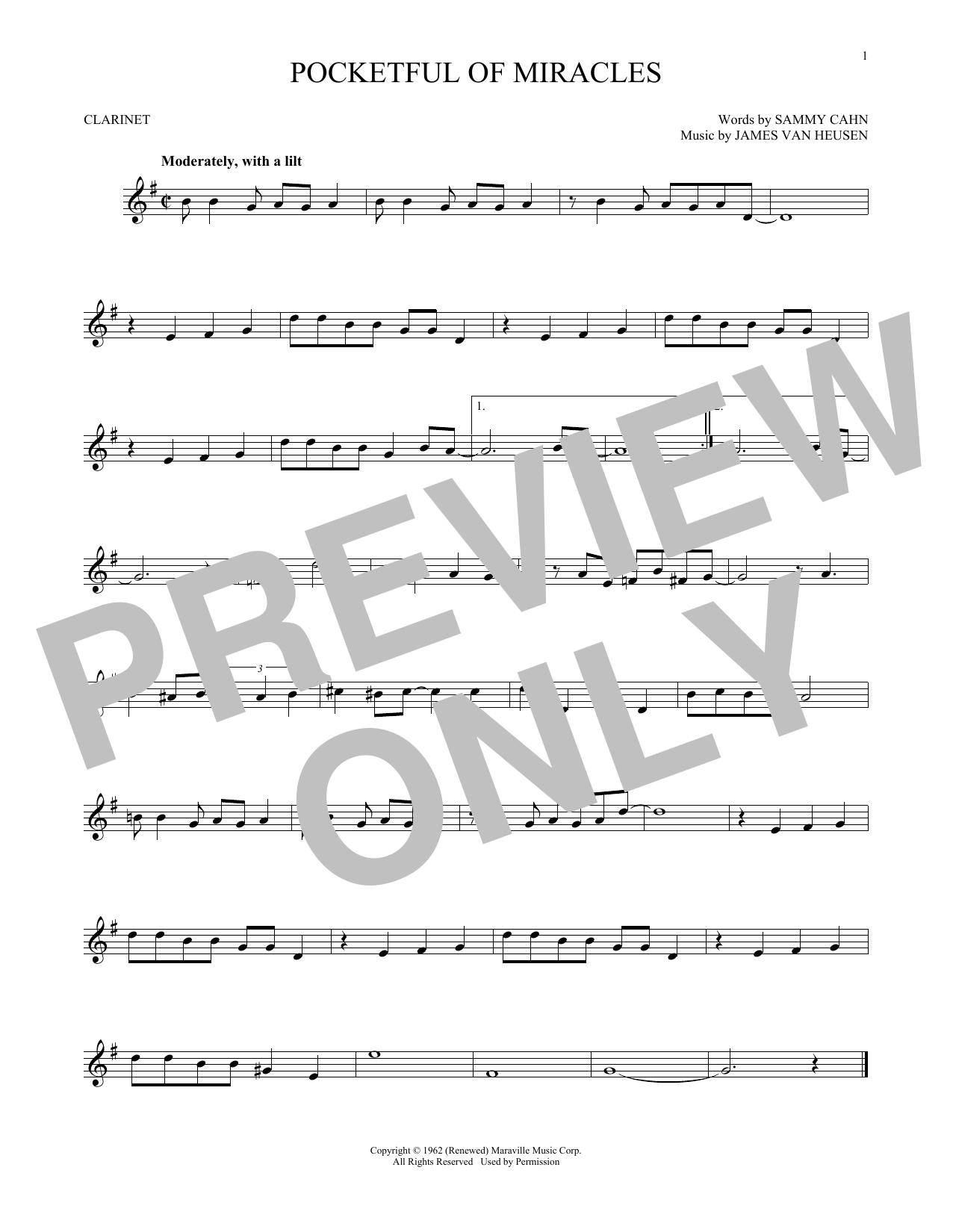 Product gallery: Page 1 of 1 Pocketful Of Miracles, Sammy Cahn