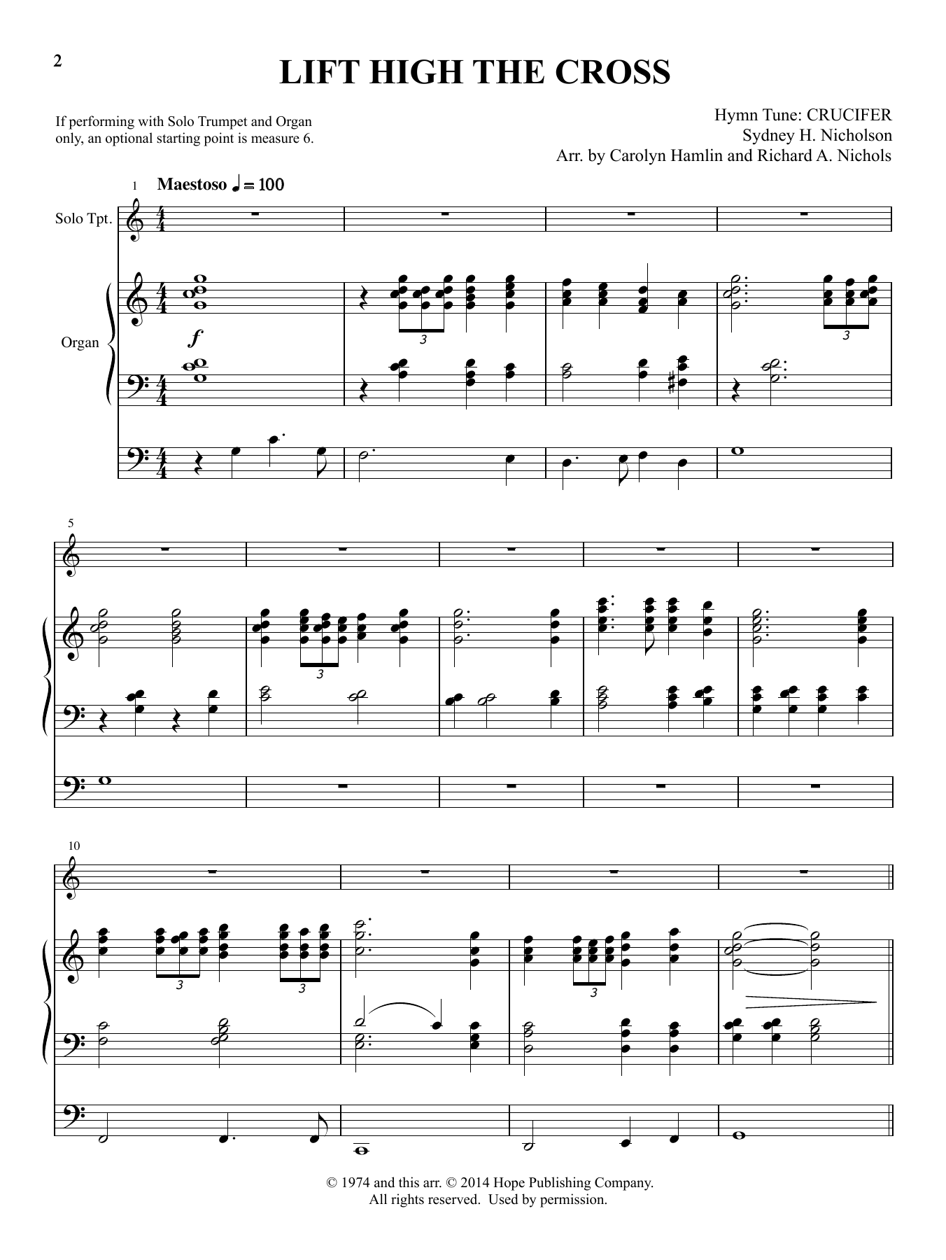 Produktgalerie: Seite 1 von 1 Lift High the Cross (arr. Carolyn Hamlin and Richard A. Nichols), Sydney H. Nicholson, Ensemble