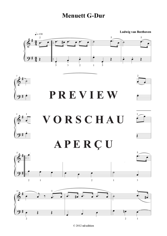 Produktgalerie: Seite 2 von 5 Menuett G-Dur , , (Klavier solo einfach)