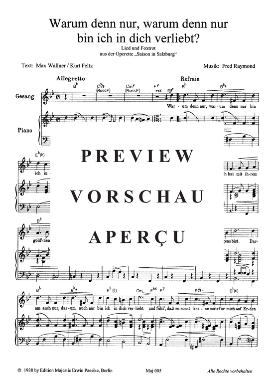 Produktgalerie: Seite 3 von 3 Warum denn nur, warum denn nur bin ich in dich verliebt?, , Klavier und Gesang