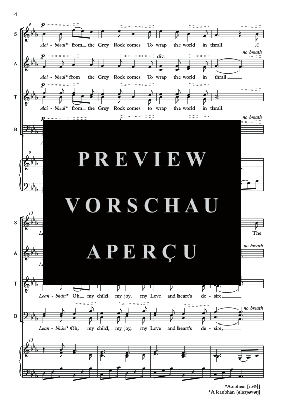 Produktgalerie: Seite 5 von 11 The Gartan Mother's Lullaby, , Gemischter Chor und Klavier/Harfe