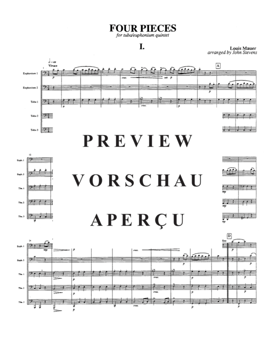 Product gallery: Page 3 of 21 Four Pieces , , (Tuba Quintet EETTT)