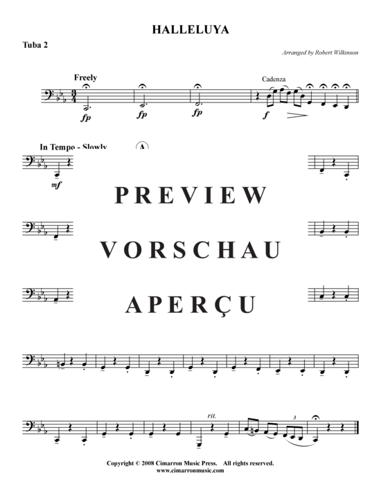 Product gallery: Page 8 of 8 Halleluya , , (Tuba Quartet: 2x Baritone, 2xTuba)