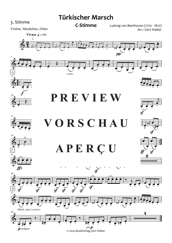 gallery: Türkischer Marsch , , (Quintett flexible Besetzung)