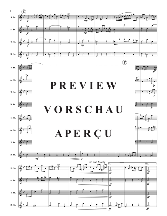 Product gallery: Page 9 of 21 Concerto Grosso Op. 3, Nr. 3 , , (Saxophone quartet SATB)