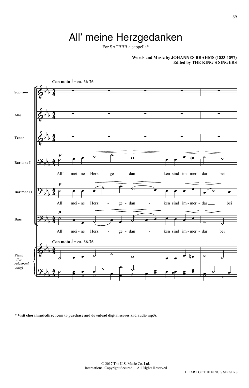 Produktgalerie: Seite 1 von 1 Alle meine Herzgedanken, The King's Singers, Chor