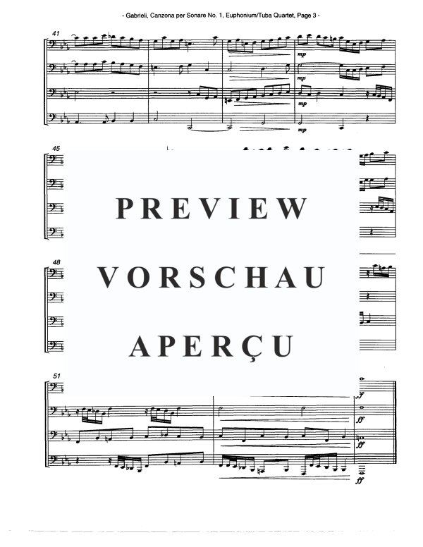 Produktgalerie: Seite 6 von 10 Canzona per Sonare No. 1, "La Spiritata", , Tuba Quartett EETT