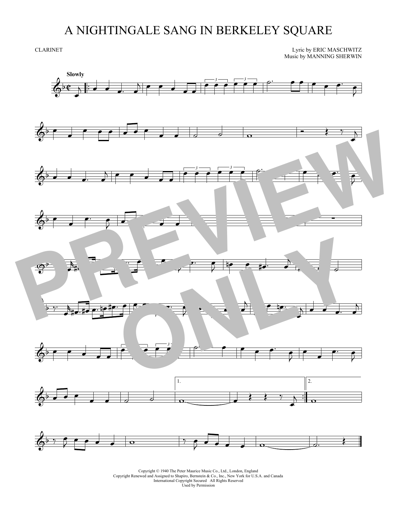 Product gallery: Page 1 of 1 A Nightingale Sang In Berkeley Square, Manning Sherwin