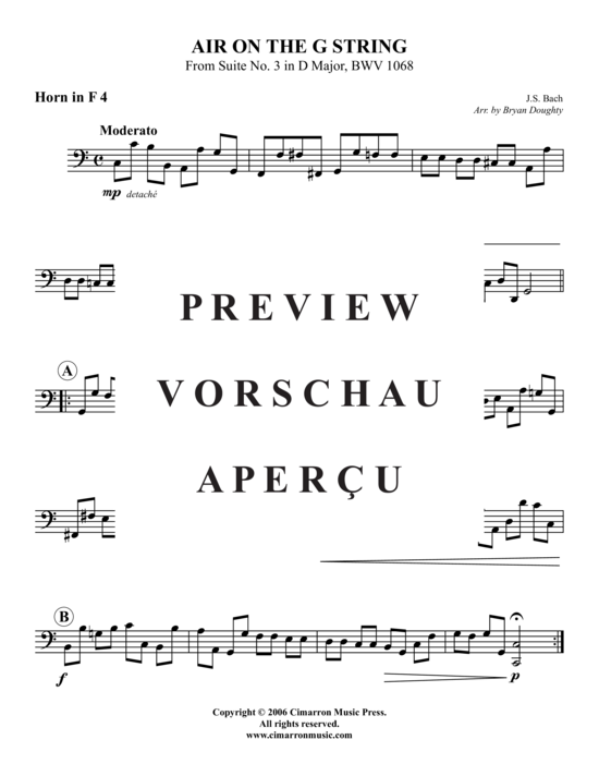 Produktgalerie: Seite 6 von 6 Air on the G String , , (Horn-Quartett)