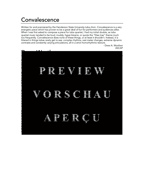 Product gallery: Page 4 of 11 Convalescence, , (Tuba Quartett EETT)