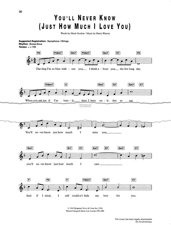 Produktgalerie: Seite 1 von 1 You'll Never Know (Just How Much I Love You), Shirley Bassey, Gesang, Keyboard