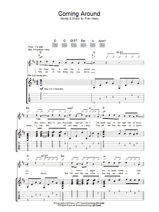 Produktgalerie: Seite 1 von 1 Coming Around, Travis, Gitarre