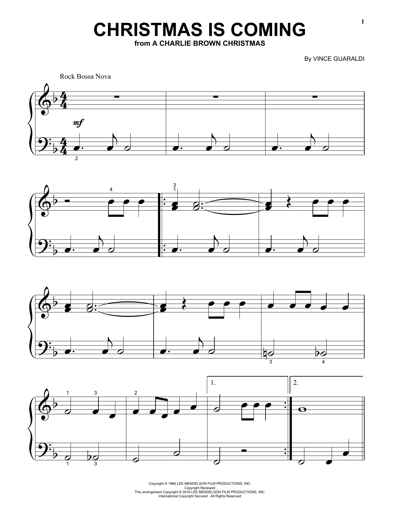 Produktgalerie: Seite 1 von 1 Christmas Is Coming, Vince Guaraldi, Klavier