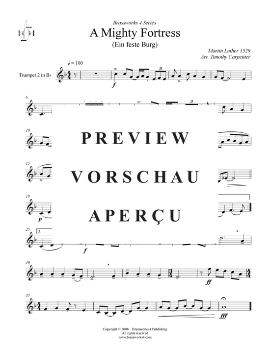 Produktgalerie: Seite 7 von 8 Eine feste Burg , , (Blechbläserquintett)