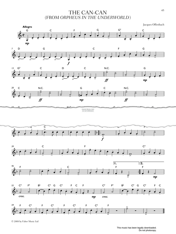 Produktgalerie: Seite 1 von 1 The Can-Can (from 'Orpheus in the Underworld'), Jacques Offenbach, Trompete