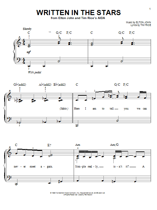 Produktbild zu: Written In The Stars (from Aida)
